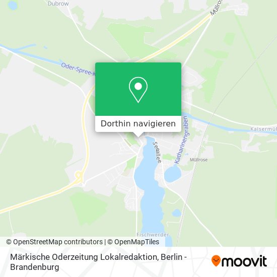 Märkische Oderzeitung Lokalredaktion Karte