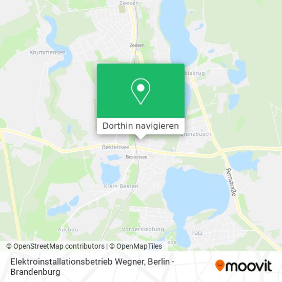Elektroinstallationsbetrieb Wegner Karte