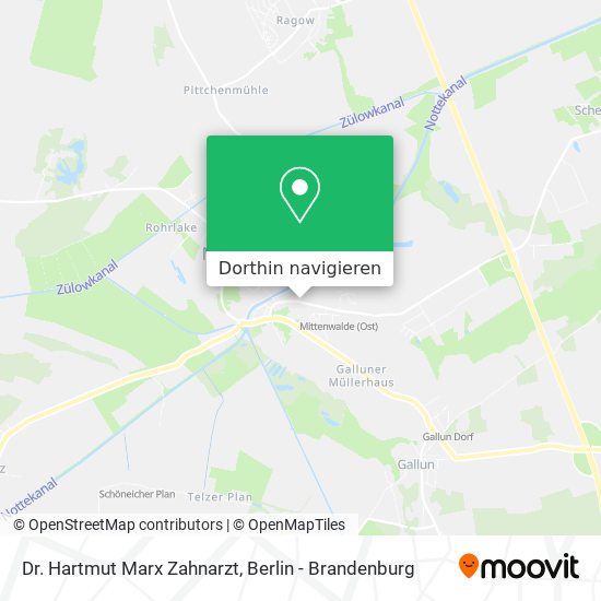 Dr. Hartmut Marx Zahnarzt Karte