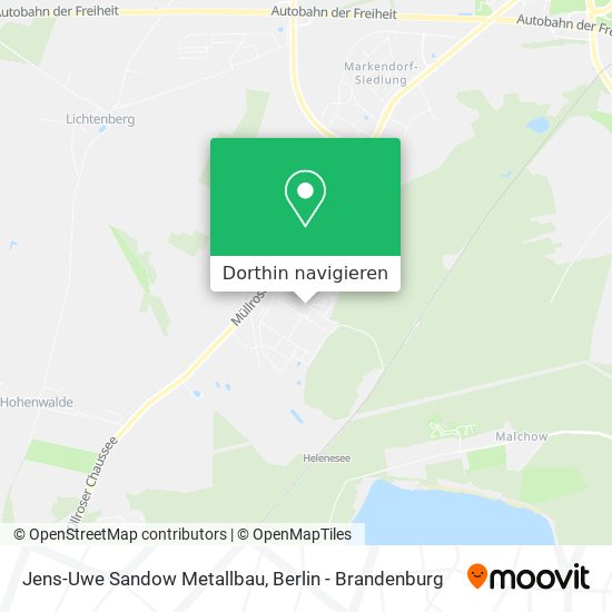 Jens-Uwe Sandow Metallbau Karte