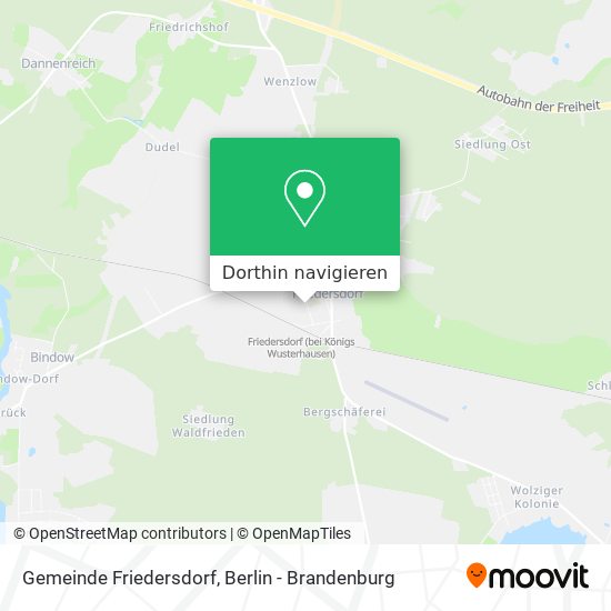 Gemeinde Friedersdorf Karte