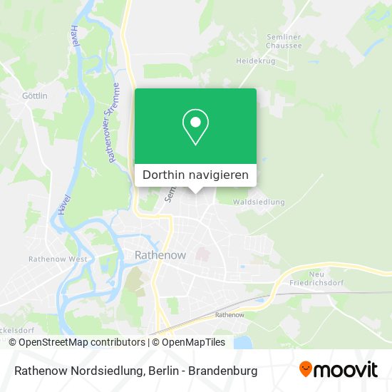 Rathenow Nordsiedlung Karte