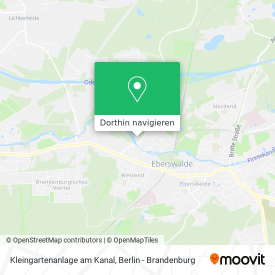 Kleingartenanlage am Kanal Karte