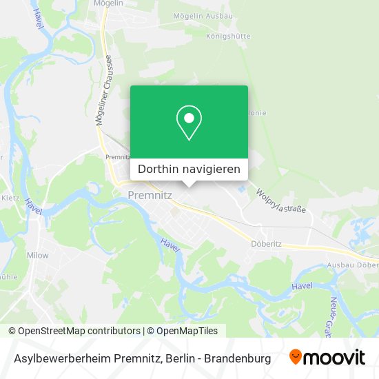 Asylbewerberheim Premnitz Karte