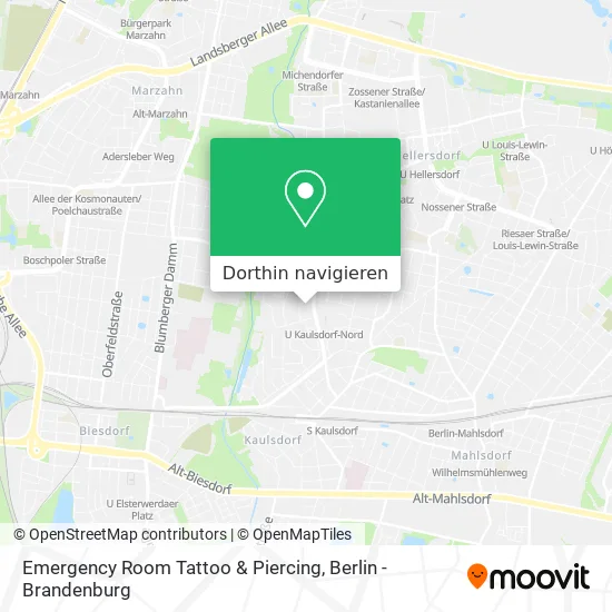 Emergency Room Tattoo & Piercing Karte