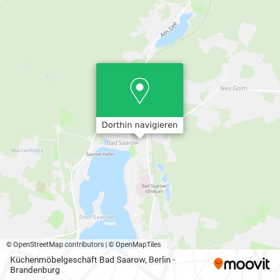 Küchenmöbelgeschäft Bad Saarow Karte