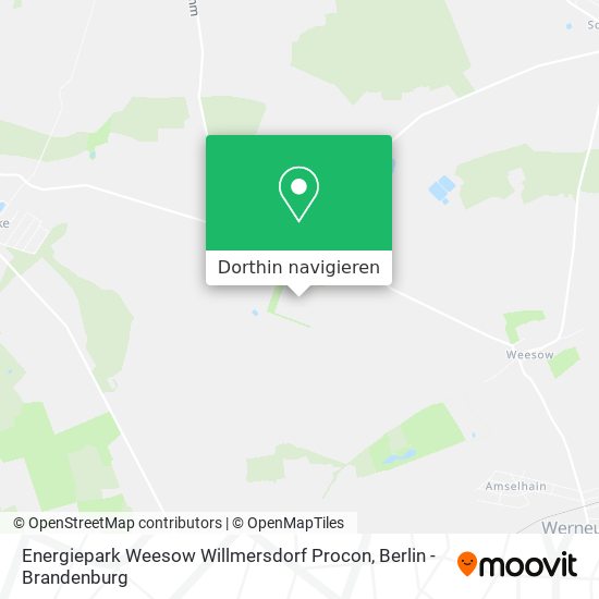 Energiepark Weesow Willmersdorf Procon Karte