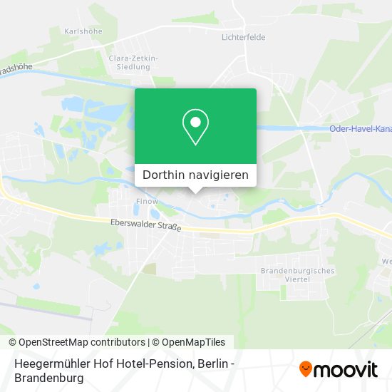 Heegermühler Hof Hotel-Pension Karte