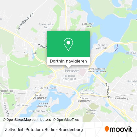 Zeltverleih Potsdam Karte