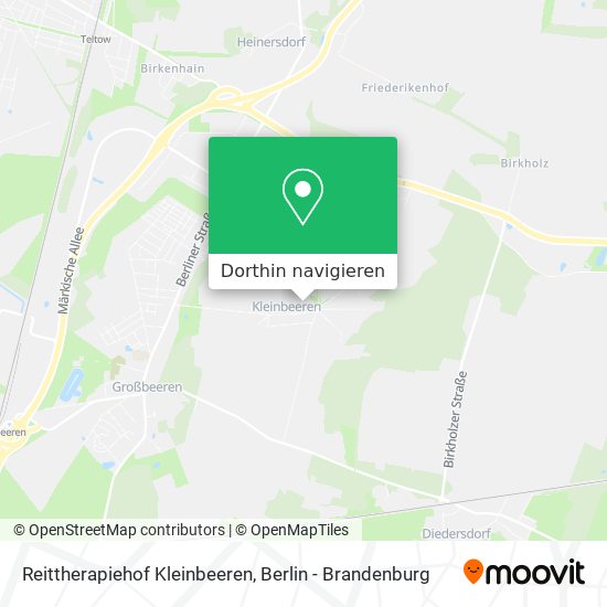 Reittherapiehof Kleinbeeren Karte