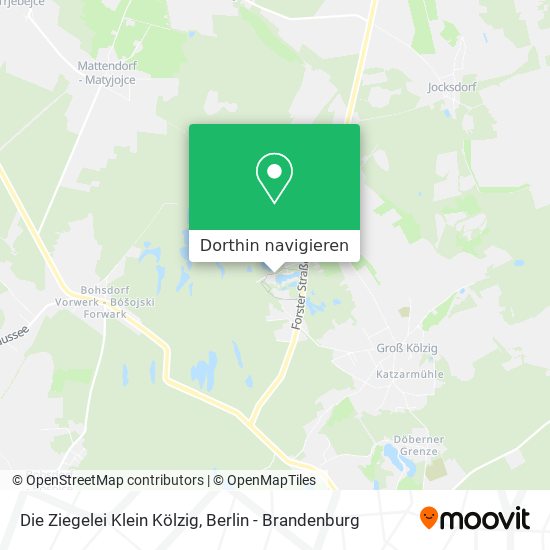 Die Ziegelei Klein Kölzig Karte