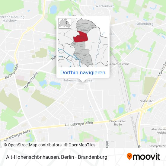 Alt-Hohenschönhausen Karte