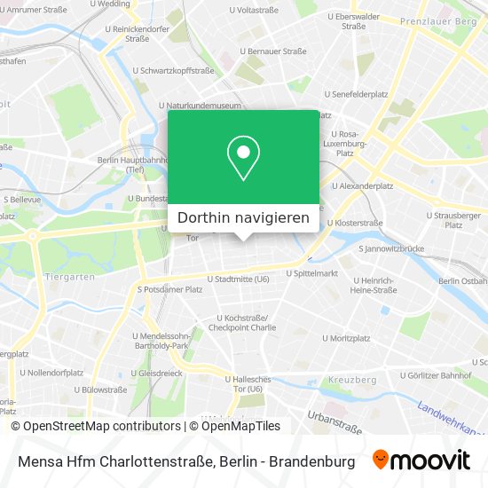 Mensa Hfm Charlottenstraße Karte