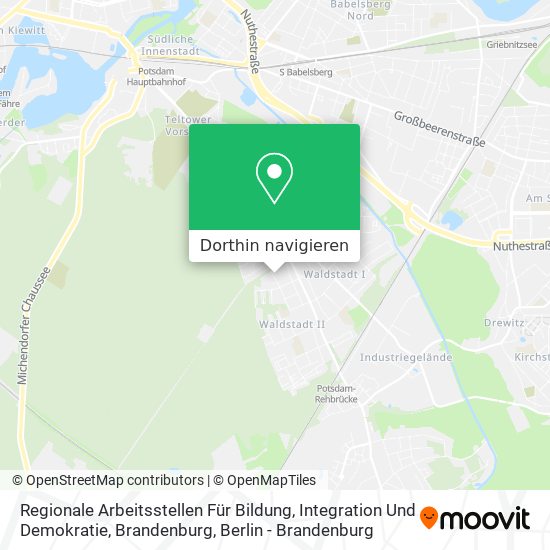 Regionale Arbeitsstellen Für Bildung, Integration Und Demokratie, Brandenburg Karte