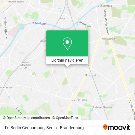Fu Berlin Geocampus Karte