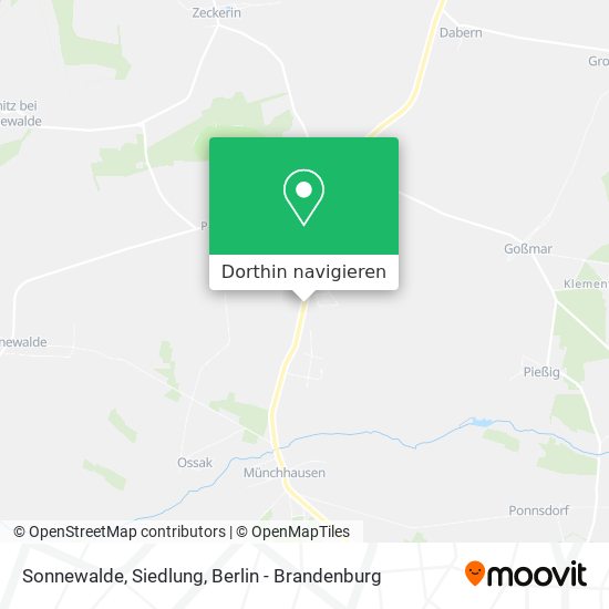 Sonnewalde, Siedlung Karte