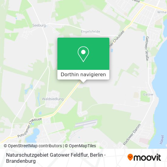 Naturschutzgebiet Gatower Feldflur Karte