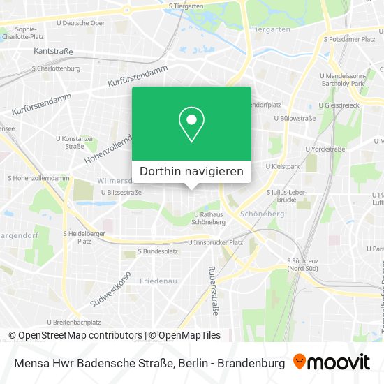 Mensa Hwr Badensche Straße Karte