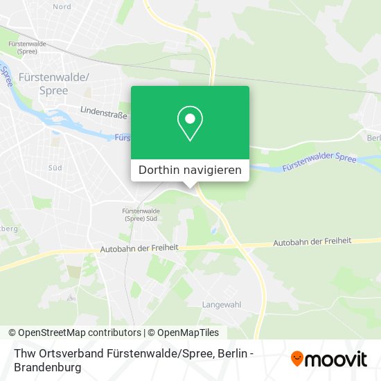 Thw Ortsverband Fürstenwalde / Spree Karte