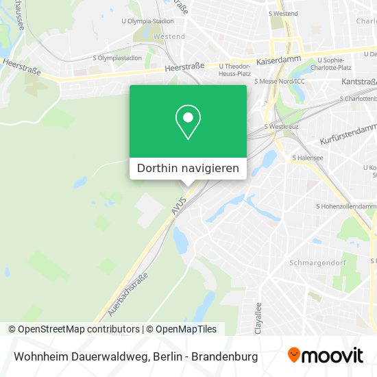 Wohnheim Dauerwaldweg Karte