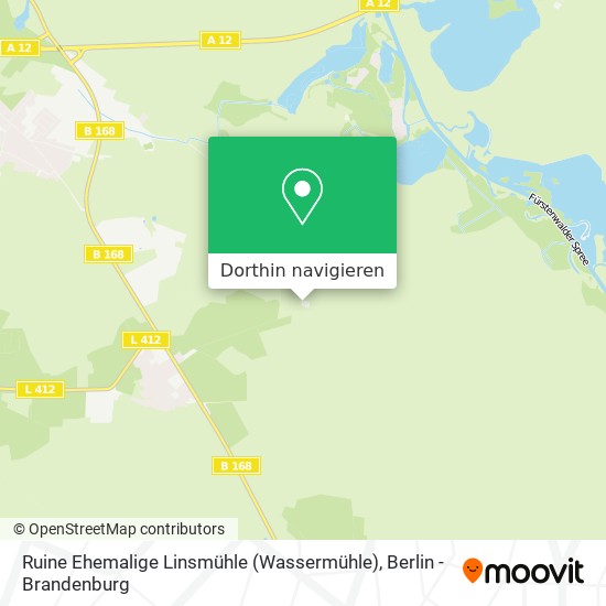 Ruine Ehemalige Linsmühle (Wassermühle) Karte