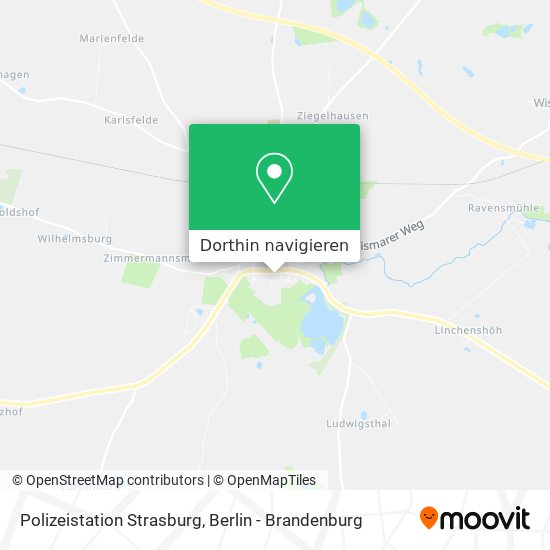 Polizeistation Strasburg Karte