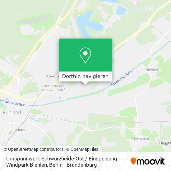 Umspannwerk Schwarzheide-Ost / Einspeisung Windpark Biehlen Karte