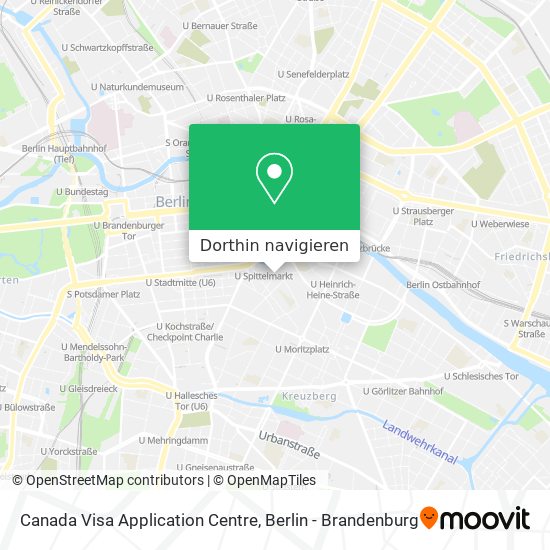 Canada Visa Application Centre Karte