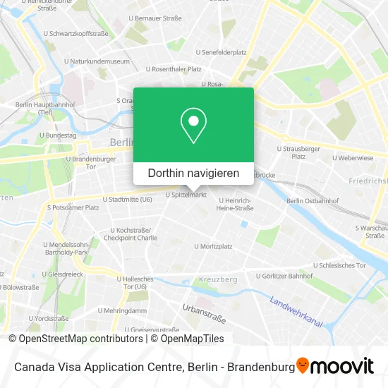 Canada Visa Application Centre Karte