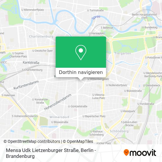 Mensa Udk Lietzenburger Straße Karte