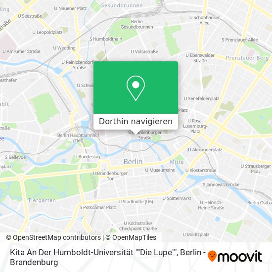 Kita An Der Humboldt-Universität ""Die Lupe"" Karte