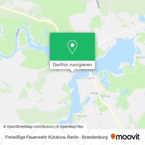 Freiwillige Feuerwehr Kützkow Karte