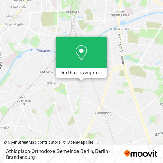 Äthiopisch-Orthodoxe Gemeinde Berlin Karte