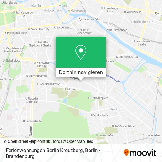 Ferienwohnungen Berlin Kreuzberg Karte