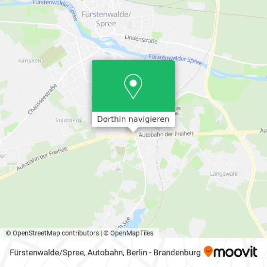 Fürstenwalde/Spree, Autobahn Karte