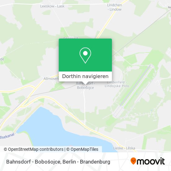 Bahnsdorf - Bobošojce Karte