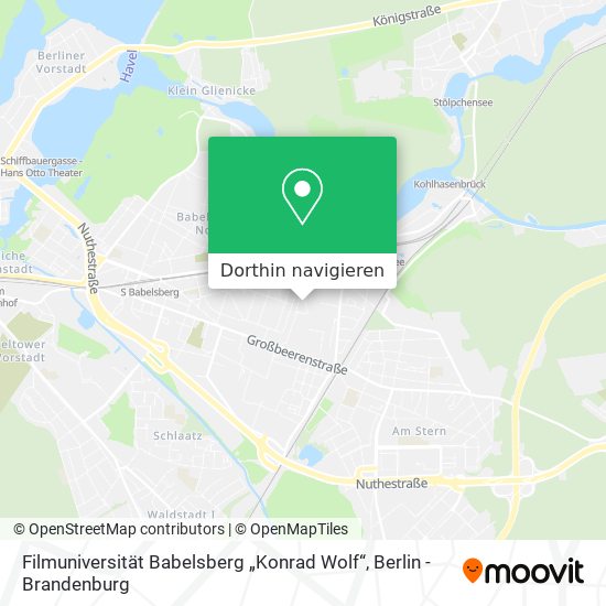 Filmuniversität Babelsberg „Konrad Wolf“ Karte