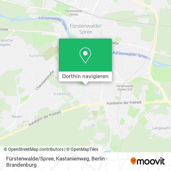 Fürstenwalde / Spree, Kastanienweg Karte