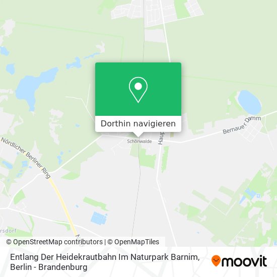 Entlang Der Heidekrautbahn Im Naturpark Barnim Karte