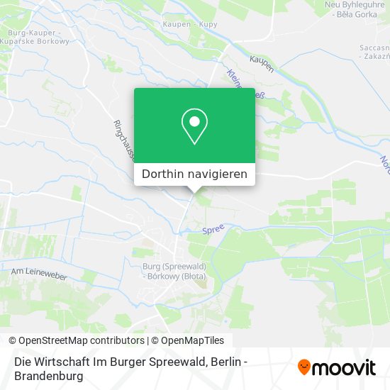 Die Wirtschaft Im Burger Spreewald Karte