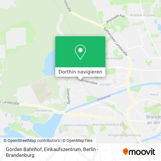 Görden Bahnhof, Einkaufszentrum Karte