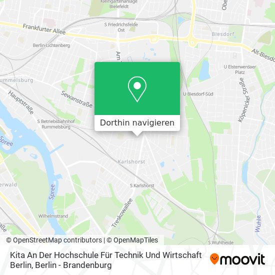 Kita An Der Hochschule Für Technik Und Wirtschaft Berlin Karte