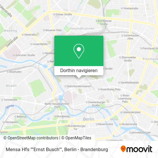 Mensa Hfs ""Ernst Busch"" Karte