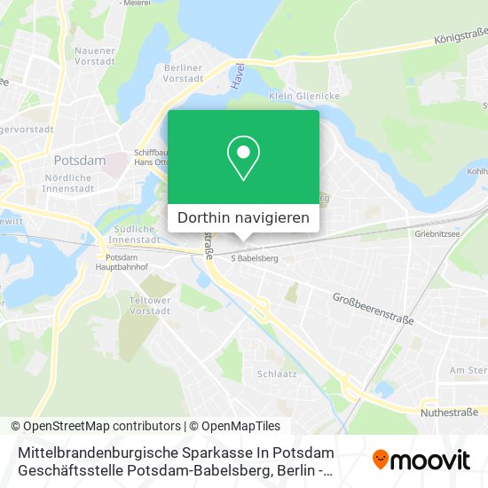 Mittelbrandenburgische Sparkasse In Potsdam Geschäftsstelle Potsdam-Babelsberg Karte