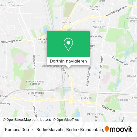 Kursana Domizil Berlin-Marzahn Karte