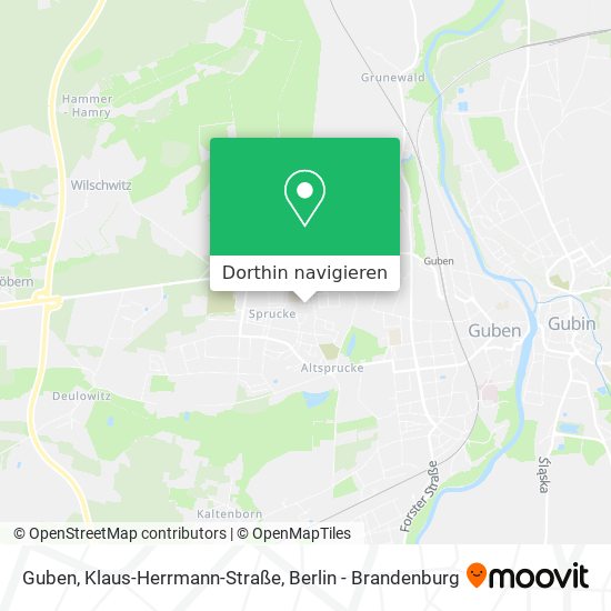 Guben, Klaus-Herrmann-Straße Karte