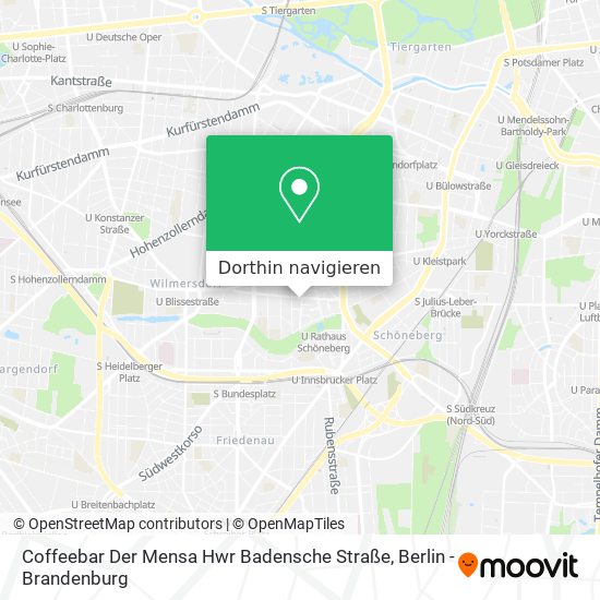 Coffeebar Der Mensa Hwr Badensche Straße Karte