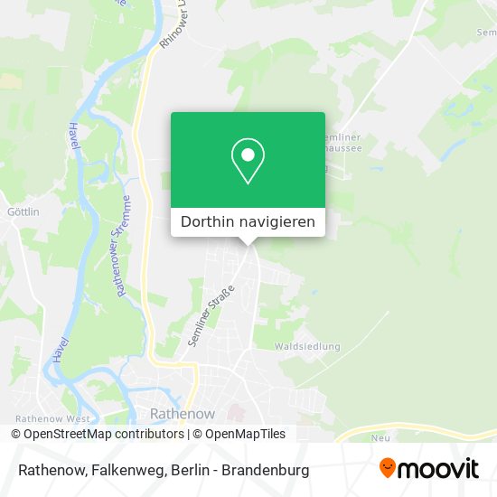 Rathenow, Falkenweg Karte