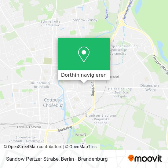 Sandow Peitzer Straße Karte
