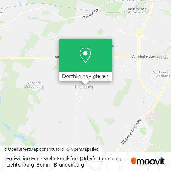 Freiwillige Feuerwehr Frankfurt (Oder) - Löschzug Lichtenberg Karte